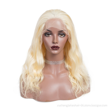 Wholesale body wave lace front wigs 100% raw human hair13x6 full lace wig 613 blonde lace front human hair wigs
